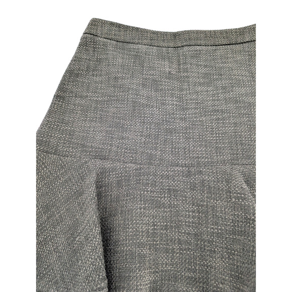 Ann Taylor Olive Tweed Drop Waist Chiffon Layered Preppy Peplum Skirt Size 2 - Picture 4 of 10